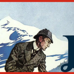 Ilustration de S. Holmes/ « Sherlock Holmes aux chutes de Reichenbach », Frederick Dorr Steele, couverture de Collier’s Weekly (26/09/1903) © CC0/WikiCommons